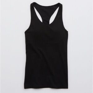 New - OFFLINE by aerie Real Me Racerback Tank Top in True Black